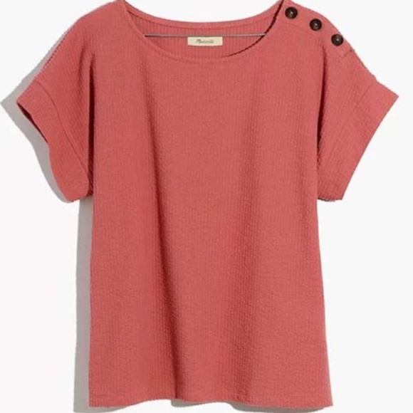 NWT Madewell Seersucker Button-Shoulder Top Size XXS - Picture 4 of 4